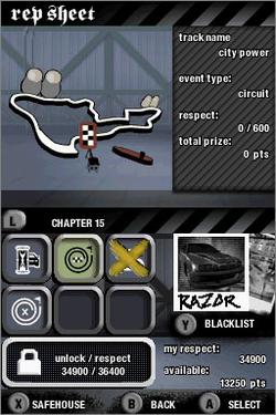 Pantallazo de Need for Speed: Most Wanted para Nintendo DS