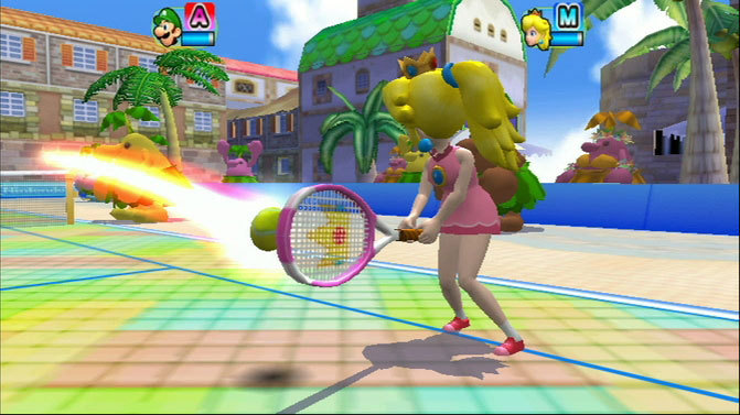 Pantallazo de New Play Control: Mario Power Tennis para Wii