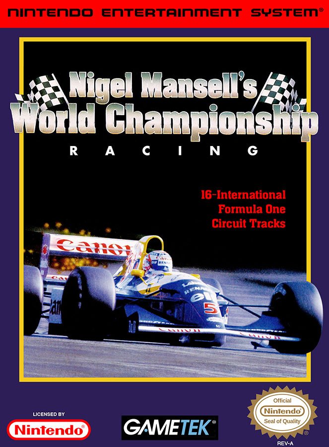Caratula de Nigel Mansell's World Championship Racing para Nintendo (NES)