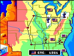 Pantallazo de North And South / Les Tuniques Bleues para Amstrad CPC