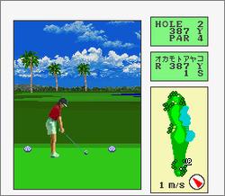 Pantallazo de Okamoto Ayako to Match Play Golf (Japonés) para Super Nintendo