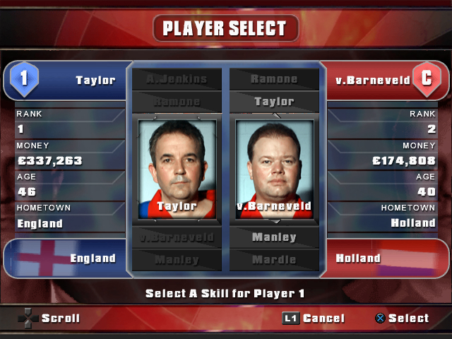 Pantallazo de PDC World Championship Darts 2008 para PlayStation 2