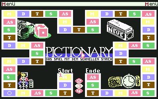 Pantallazo de Pictionary - Das Spiel mit dem schnellen Strich para Commodore 64