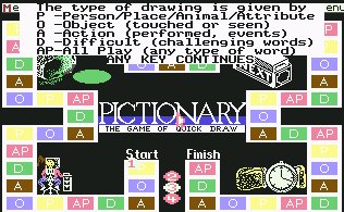 Pantallazo de Pictionary - The Game of Quick Draw para Commodore 64