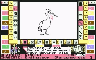 Pantallazo de Pictionary - Un Mot en un Coup de Crayon para Commodore 64