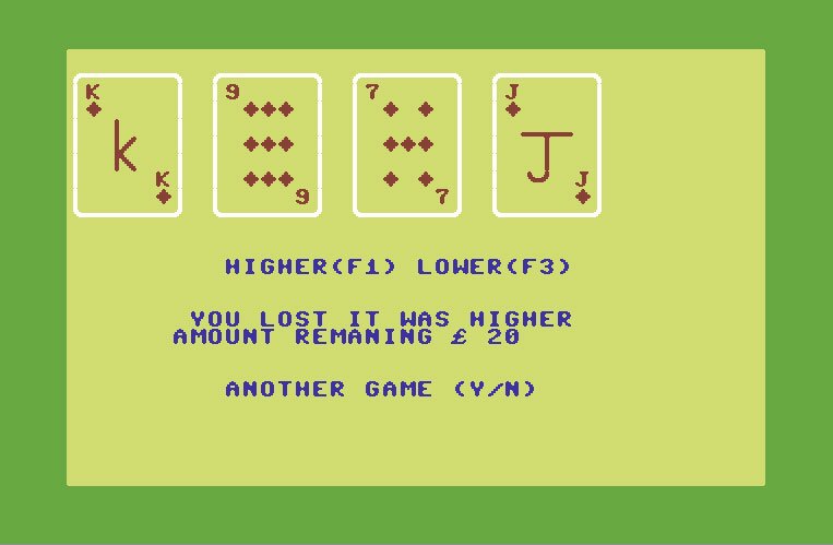 Pantallazo de Pontoon, Roulette & Aces High para Commodore 64