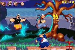 Pantallazo de Popeye: Rush for Spinach para Game Boy Advance