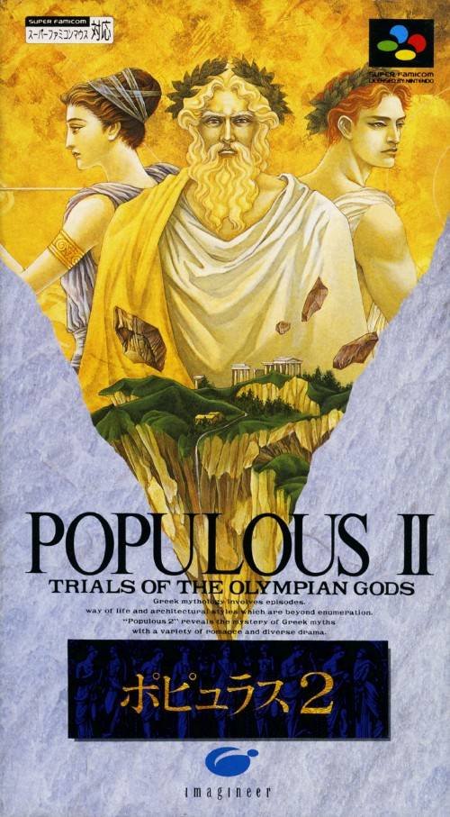Caratula de Populous II: Trials of the Olympian Gods para Super Nintendo