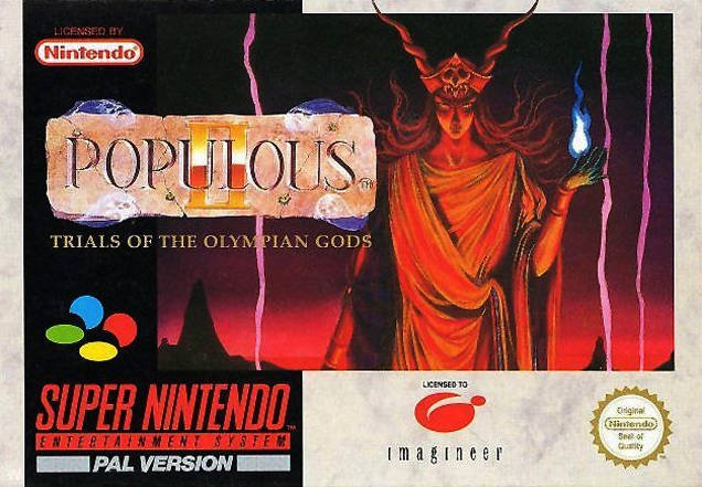 Caratula de Populous II: Trials of the Olympian Gods para Super Nintendo
