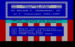 Pantallazo de President Elect: 1988 Edition para PC