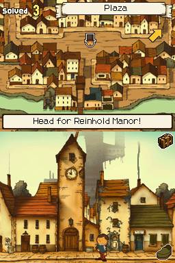 Pantallazo de Professor Layton and the Curious Village para Nintendo DS