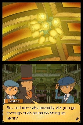 Pantallazo de Professor Layton and the Last Time Travel para Nintendo DS