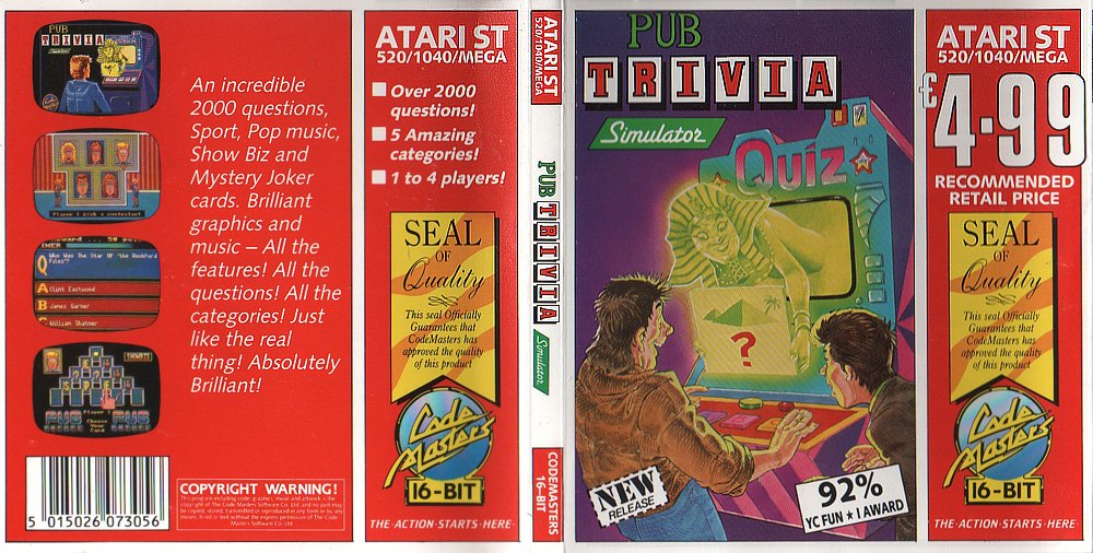 Caratula de Pub Trivia Simulator para Atari ST