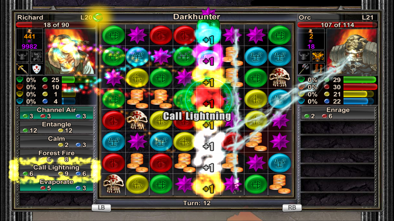 Pantallazo de Puzzle Quest: Challenge Of The Warlords (Xbox Live Arcade) para Xbox 360