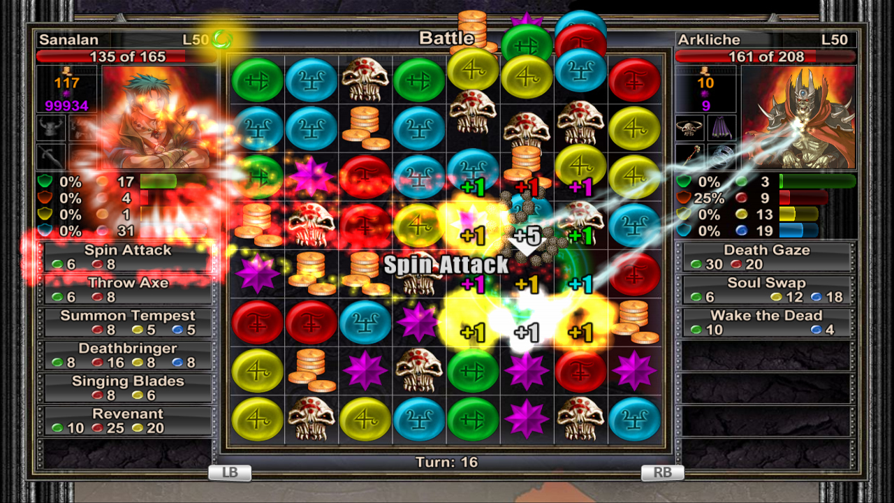 Pantallazo de Puzzle Quest: Challenge Of The Warlords (Xbox Live Arcade) para Xbox 360