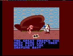 Pantallazo de Quest for the Shaven Yak starring Ren Hoek & Stimpy para Sega Master System