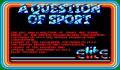 Question Of Sport, A