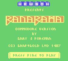 Pantallazo de RanaRama para Commodore 64