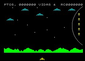 Pantallazo de Raptores de la Galaxia para Spectrum