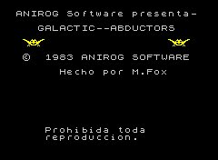 Pantallazo de Raptores de la Galaxia para Spectrum