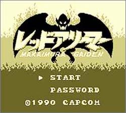 Pantallazo de Red Ariimaa: Makaimura Gaiden para Game Boy