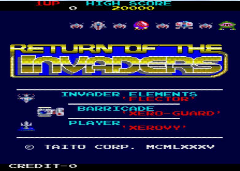 Pantallazo de Return of the Invaders para M.A.M.E.