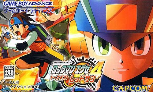 Caratula de Rockman EXE 4 Tournament Red Sun (Japonés) para Game Boy Advance