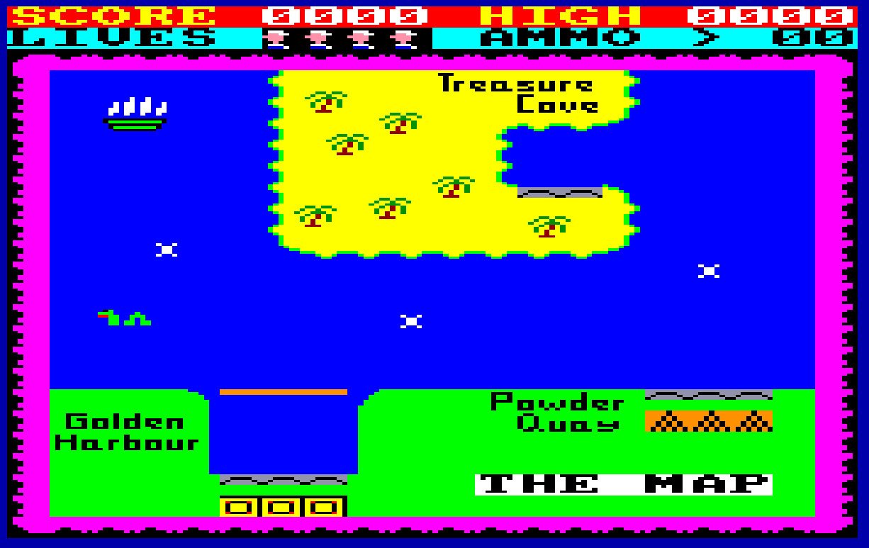 Pantallazo de Roland Ahoy: El Pirata para Amstrad CPC