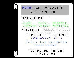 Pantallazo de Roma: La Conquista del Imperio para MSX