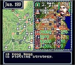 Pantallazo de Romance of the Three Kingdoms III: Dragon of Destiny para Super Nintendo