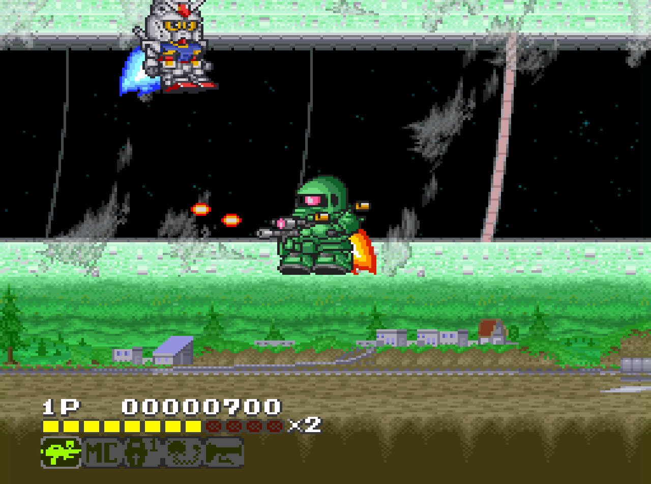 Pantallazo de SD Kidou Senshi Gundam: V Sakusen Shidou para Super Nintendo