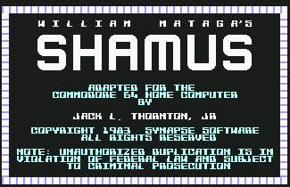 Pantallazo de Shamus para Commodore 64