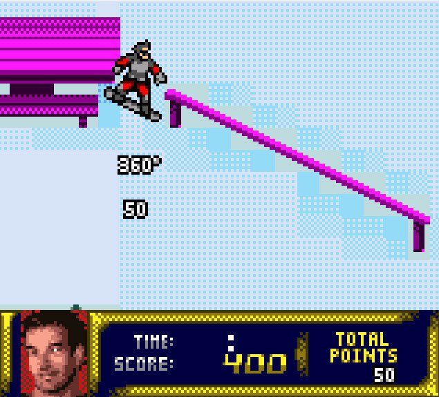 Pantallazo de Shaun Palmer's Pro Snowboarder para Game Boy Color