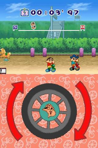 Pantallazo de Shin Chan Flipa en colores para Nintendo DS