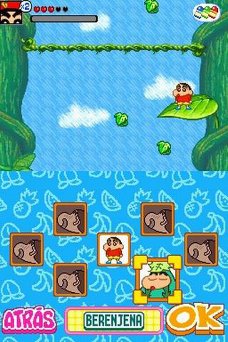 Pantallazo de Shin Chan Flipa en colores para Nintendo DS