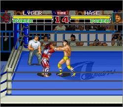 Pantallazo de Shin Nihon Pro Wresling: Tyosenshi in Tokyo Dome (Japonés) para Super Nintendo