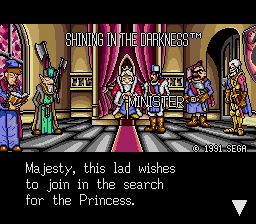 Pantallazo de Shining in the Darkness para Sega Megadrive