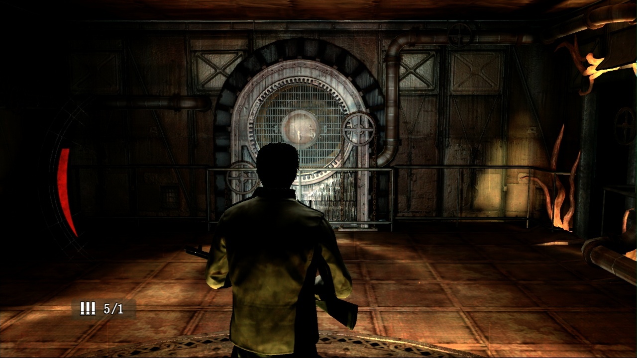 لقطة من أسلوب اللعب في Silent Hill: Homecoming على Xbox