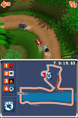 Pantallazo de Simple DS Series Vol.13 Ijô Kishô o Toppatsure! THE Arashi no Drift Rally (Japonés) para Nintendo DS