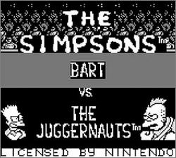 Pantallazo de Simpsons: Bart vs. The Juggernauts, The para Game Boy