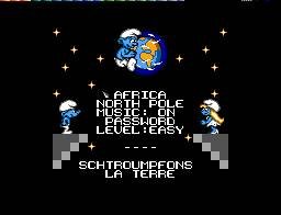 Pantallazo de Smurfs Travel the World para Sega Master System