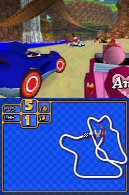 Pantallazo de Sonic & Sega All-Stars Racing para Nintendo DS