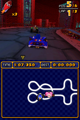 Pantallazo de Sonic & Sega All-Stars Racing para Nintendo DS