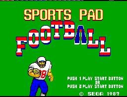 Pantallazo de Sports Pad Football para Sega Master System