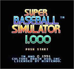 Pantallazo de Super Baseball Simulator 1.000 para Super Nintendo