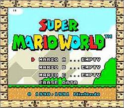 Pantallazo de Super Mario World para Super Nintendo