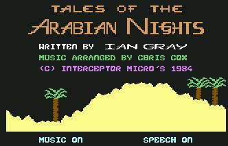 Pantallazo de Tales of the Arabian Nights para Commodore 64