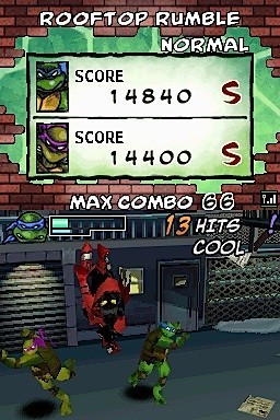 Pantallazo de Teenage Mutant Ninja Turtles: Arcade Attack para Nintendo DS