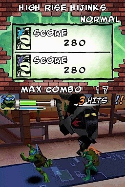 Pantallazo de Teenage Mutant Ninja Turtles: Arcade Attack para Nintendo DS