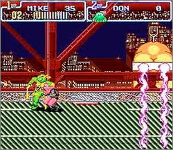 Pantallazo de Teenage Mutant Ninja Turtles IV: Turtles in Time para Super Nintendo